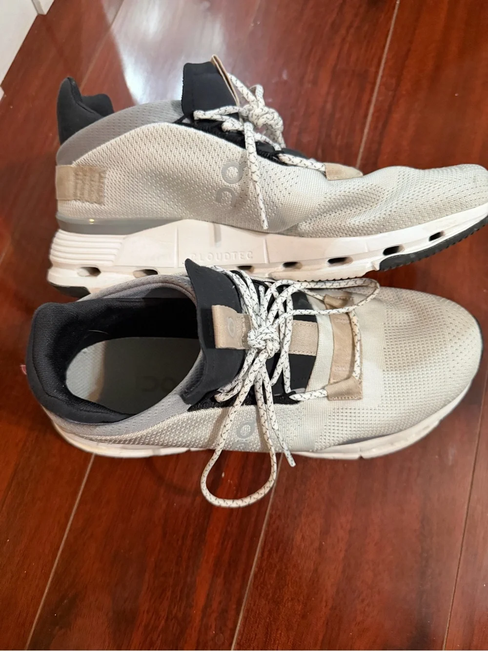 On Running Women’s White and Beige Performance Sneakers - Picture 3 of 4